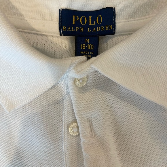 Ralph Lauren Kids Logo Embroidered Short Sleeved Polo Shirt- M (8-10) - Picture 6 of 7